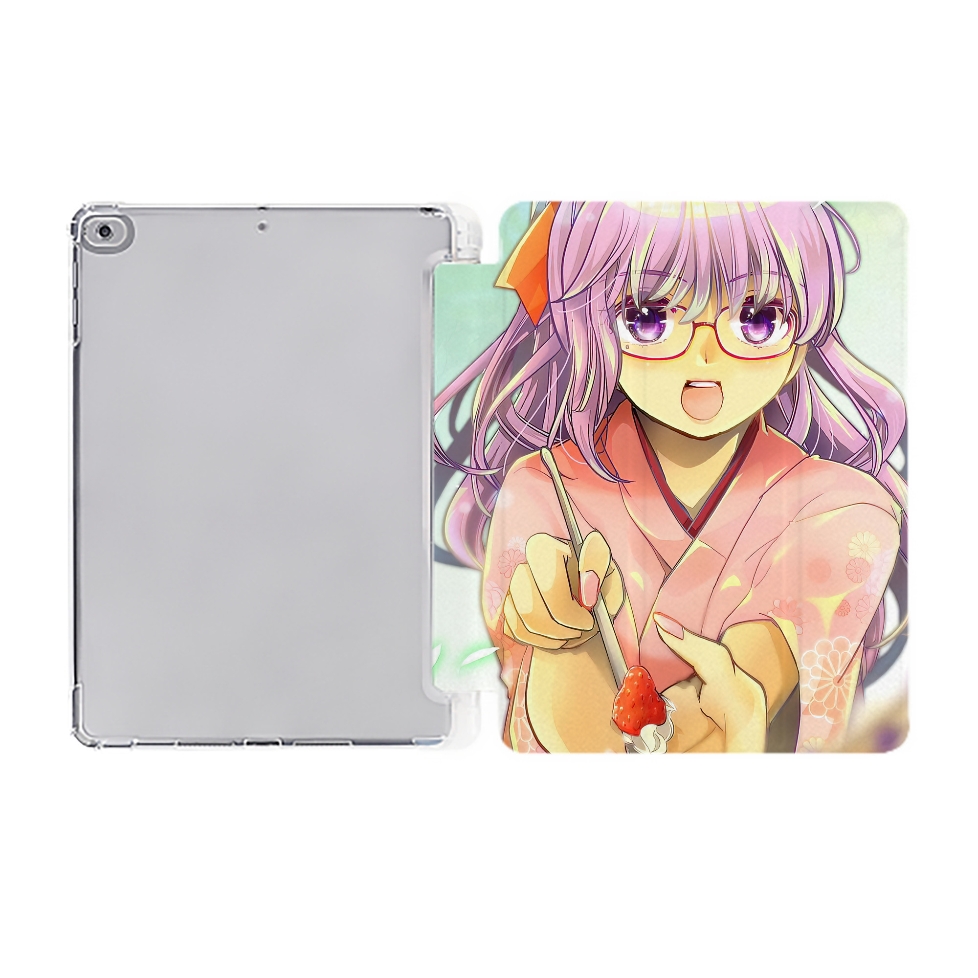 ぎんたま 坂田銀時（さかたぎんとき） 神楽 志村新八（しむら しんぱち） GINTAMA Sakata Gintoki Kagura Shimura Shinpachi IPad ケース ペン収納付き 三つ折りスタンド PUレザー×シリコン 対応機種9.5/10.5/10.9インチ